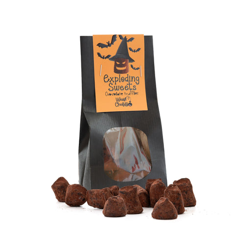 Exploding Sweets - Halloween Chocolate Truffles - Biodegradable bags 130g - WOW Chocolao!