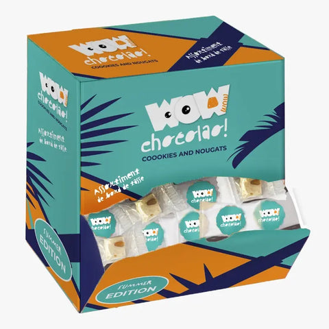 Single packed Cookies & Nougats - Dispenser box - 200pcs - WOW Chocolao!