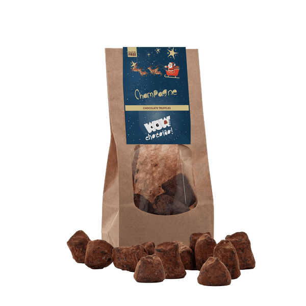 Champagne Chocolade Truffel - Kersteditie - Biologisch afbreekbare zak 130g