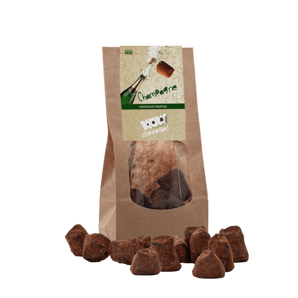 Champagne Chocolade Truffels - Biologisch afbreekbare verpakking 130g