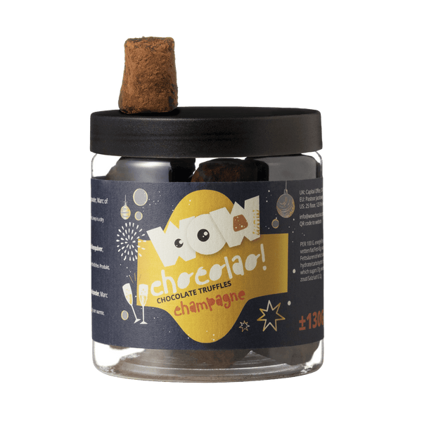 Champagne - Nieuwjaar Chocolade Truffels - Cadeaupot 130g