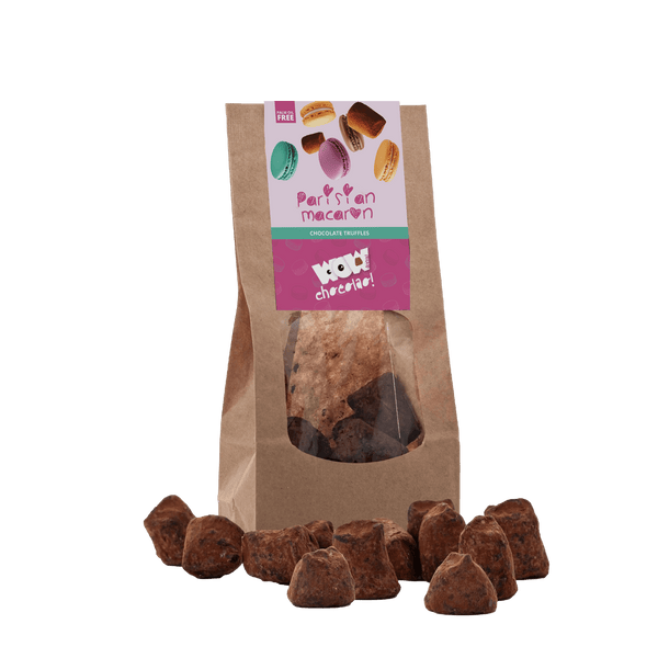 Pariser Macaron Schokoladentrüffel – Biologisch abbaubarer Beutel 130 g