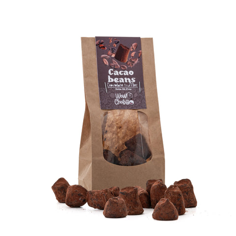 Cacao Nibs Chocolate Truffles - Biodegradable bag 130g - WOW Chocolao!