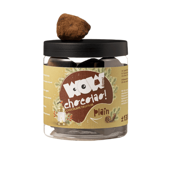 Schlichte Schokoladentrüffel - Weihnachtsedition - Geschenkglas 130g