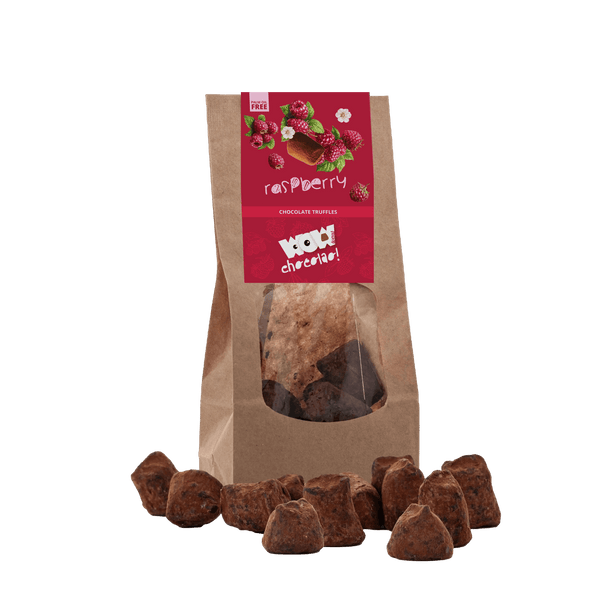 Himbeer-Schokoladentrüffel - Biologisch abbaubarer Beutel 130g