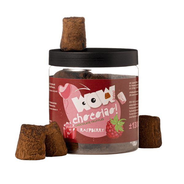 Trufas de chocolate de frambuesa para San Valentín - Tarro de regalo 130g