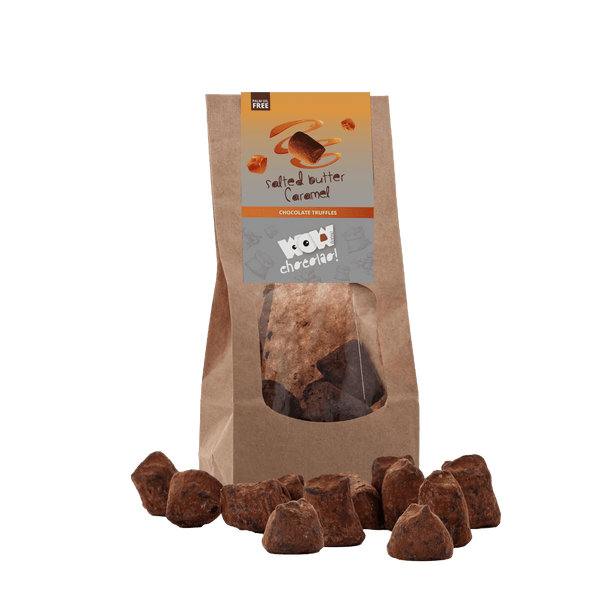 Gesalzene Karamell-Schokoladen-Trüffel - Biologisch abbaubare Beutel 130g