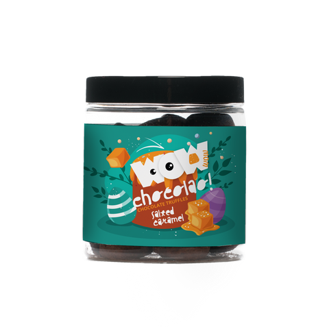 Salted Caramel chocolate truffles - Easter Gifting jar 130g - WOW Chocolao!