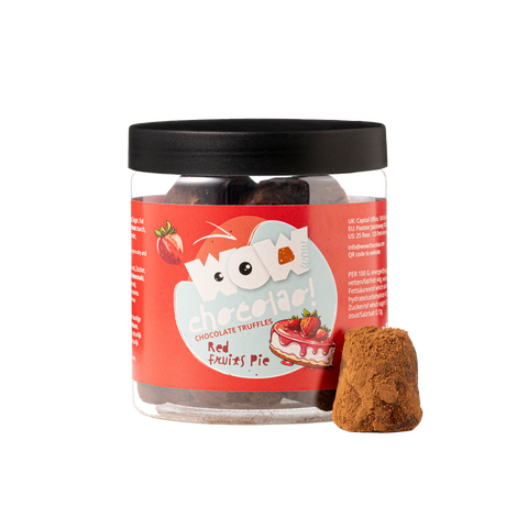 ترافل شوكولاتة فطيرة الفواكه الحمراء – برطمان هدايا 130 غ
