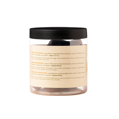 Vegane Schokoladentrüffel – 130 g Geschenkglas
