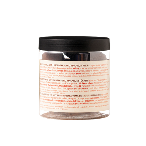 Raspberry Macaron Chocolate Truffles Gift Jar 130g | Fruity Luxury Chocolate