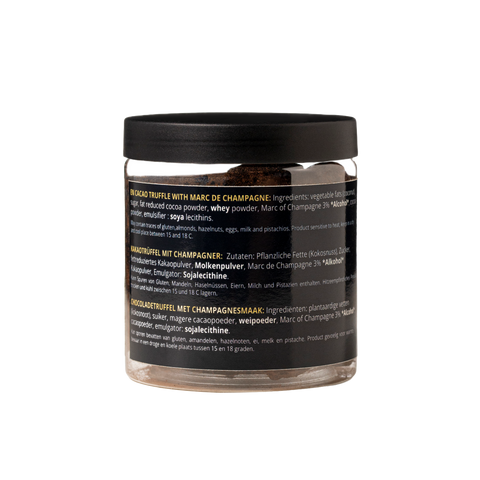 champagne chocolate truffles new year ingredients