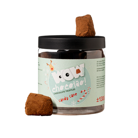 Candy cane chocolate truffles