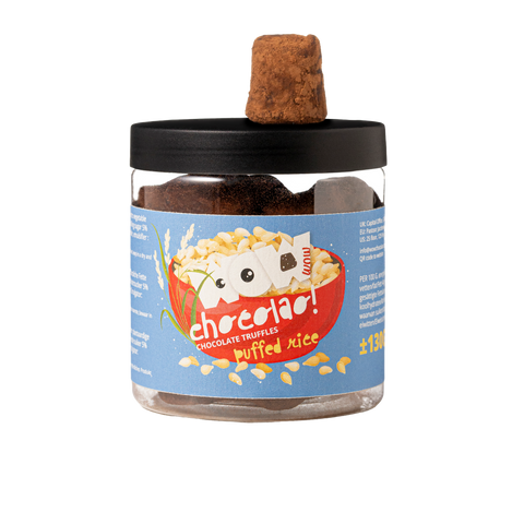 Crispy Rice Chocolate Truffles Gift Jar 130g | Crunchy Chocolate Truffles