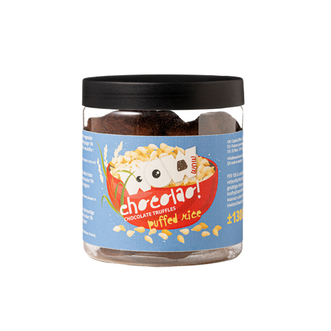 Crispy Rice Chocolate Truffles Gift Jar 130g | Crunchy Chocolate Truffles