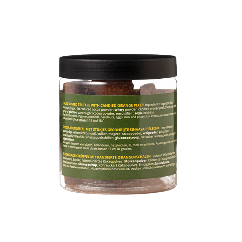 Candied Orange Peel Chocolate Truffles Gift Jar 130g | Citrus Chocolate