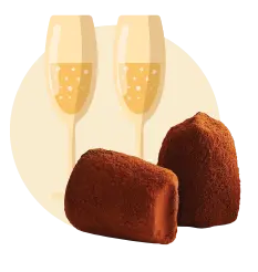 Champagner - Schokoladentrüffel - Großpackung - WOW Chocolao!
