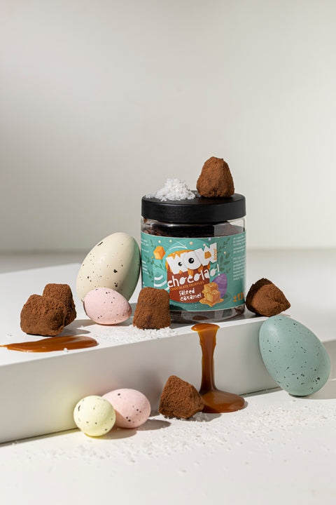Salted-Caramel-Schokoladentrüffel – Oster-Geschenkglas 130 g