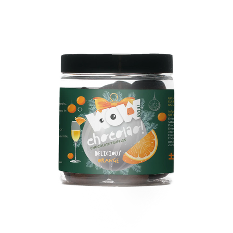 Confit Orange - Christmas Edition - Chocolate Truffles - Gifting jar 130g - WOW Chocolao!