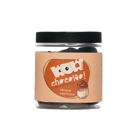 Karamel Macchiato - Chocoladetruffels - 130g pot - WOW Chocolao!