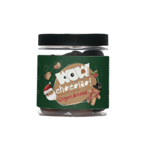 ¡Pan de Jengibre - Edición Navidad - Trufas de Chocolate - Tarro 130g - WOW Chocolao!