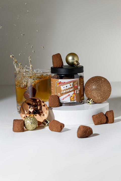 Cointreau Christmas Truffles Gift Jar 130g | Orange Liqueur Chocolate - WOW Chocolao!