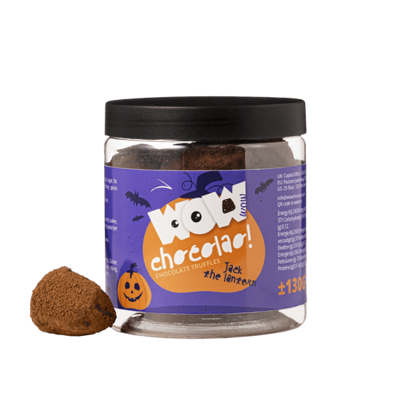 Tarro de regalo de trufas Jack The Lantern Pumpkin Pie 130g | Chocolate de Halloween