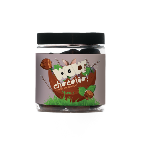 Hazelnut - Easter Chocolate Truffles - 130g Gifting jar - WOW Chocolao!