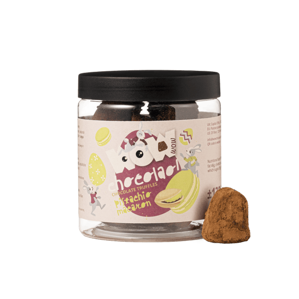 Trufas de chocolate de macarón de pistacho - Tarro de regalo de Pascua 130g
