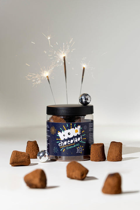 Popping Candy - New year chocolate truffles - Gifting jar 130g - WOW Chocolao!