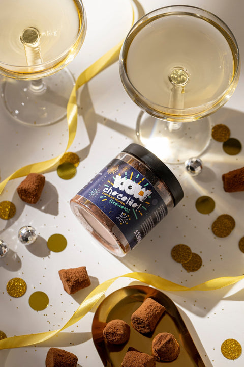 Popping Candy - New year chocolate truffles - Gifting jar 130g - WOW Chocolao!