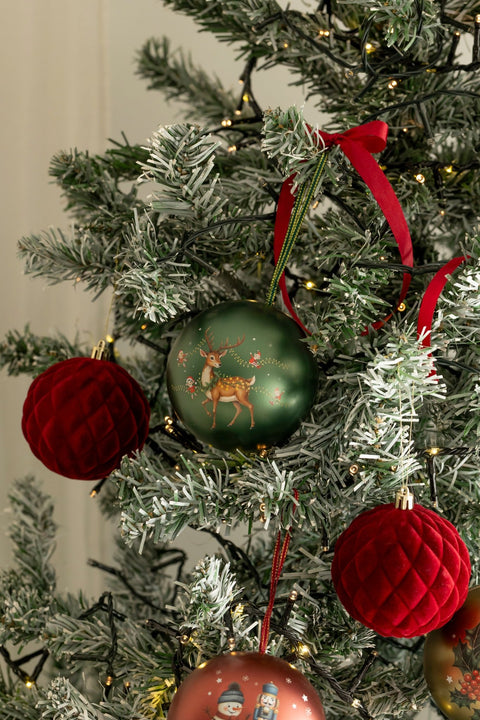 Reindeer & Elves Christmas Bauble Filled with Crunchy Truffle Pops 100g - WOW Chocolao!