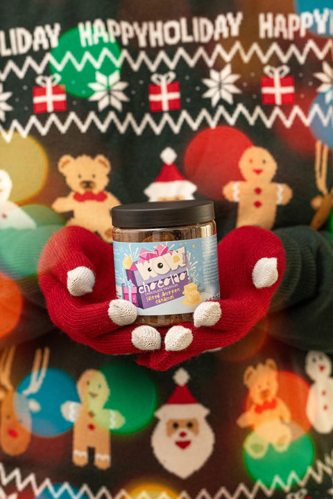 Salted Butter Caramel Christmas Truffles Gift Jar 130g | Festive Caramel Chocolate - WOW Chocolao!