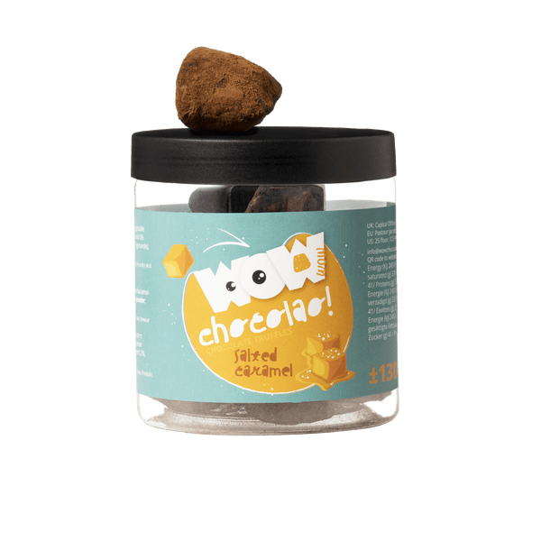 Gesalzene-Karamell-Schokoladentrüffel Geschenkglas 130g | Süß-salzige Schokolade