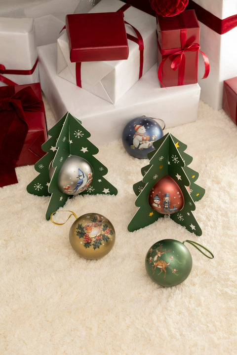 Silver Blue Jay Christmas Bauble Filled with Crunchy Truffle Pops 100g - WOW Chocolao!