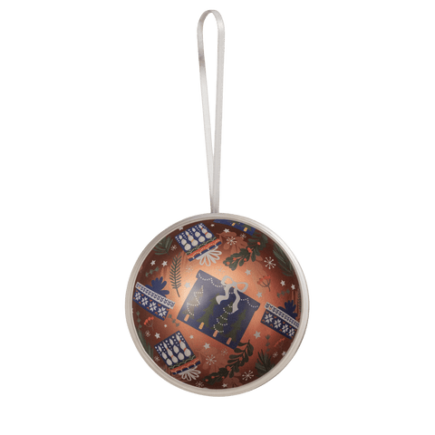 Silver Blue Jay Christmas Bauble Filled with Crunchy Truffle Pops - WOW Chocolao!